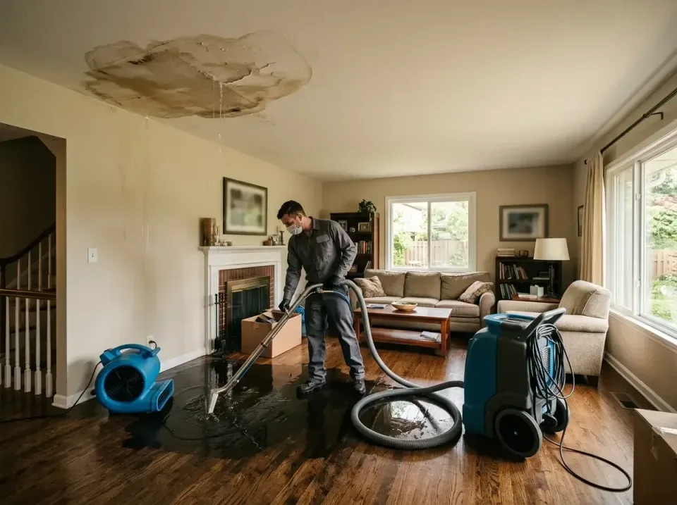attic-pipe-burst-ceiling-drip-008 — frequently asked questions, Water Damage Restoration & Carpet Care in Red Wing, MN